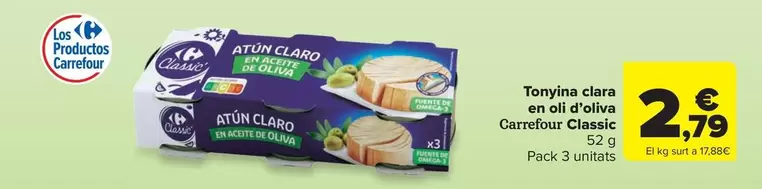 Carrefour - Tonyina Clara En Oli D'Oliva Classic