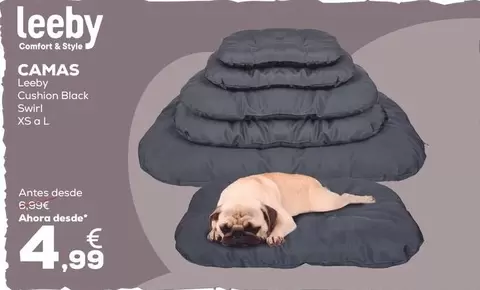 Leeby - Comfort & Style Camas Baby Cushion Black Swirl