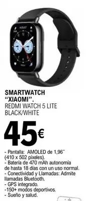 Xiaomi - Smartwatch Redmi Watch 5 Lite Black/White