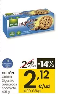 Gullón - Galleta Digestive Avena Con Chocolate