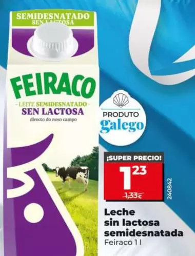 Feiraco - Leche Sin Lactosa Semidesnatada