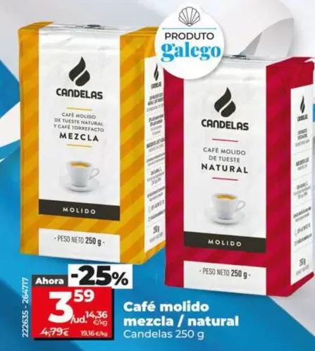 Candelas - Café Molido Mezcla/Natural