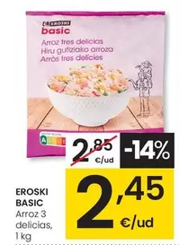 Eroski Basic - Arroz 3 Delicias