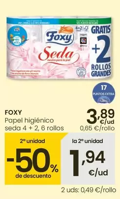 Foxy - Papel Higienico Seda 4 + 2