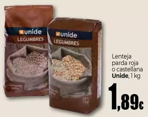 Unide - Lentejas Parda Roja O Castellana