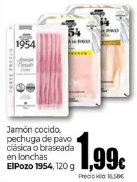 Elpozo - Jamón Cocido, Pechuga De Pavo Clásica O Braseada En Lonchas