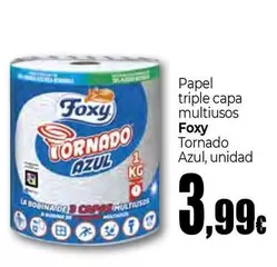 Foxy - Papel Triple Capa Multiusos Tornado Azul