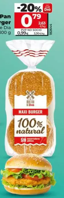 El Molino De Dia - Pan Maxi Burger 