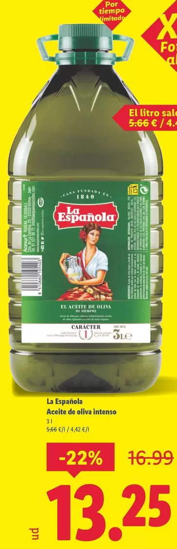 La Española - Aceite De Oliva Intenso