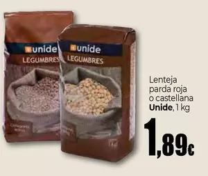 Unide - Lenteja Parda Roja O Castellana