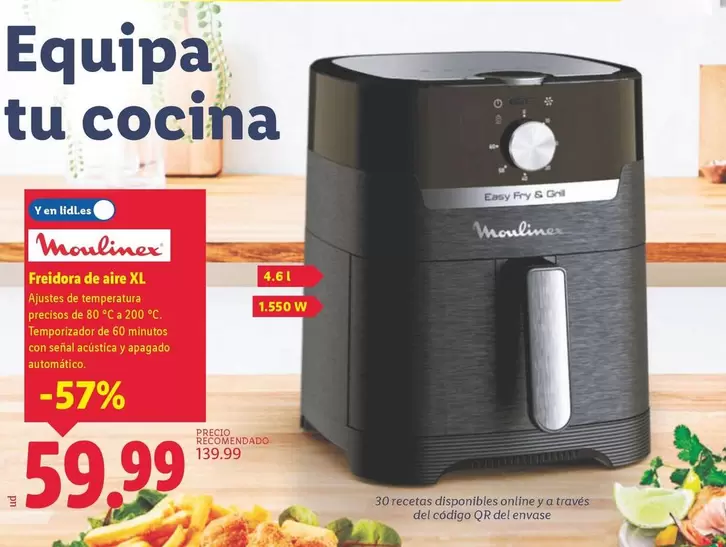 Moulinex - Freidora De Aire XL