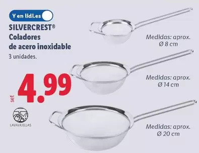 SilverCrest - Coladores De Acero Inoxidable