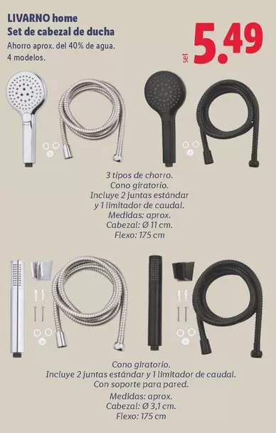 Livarno Home - Set De Cabezal De Ducha