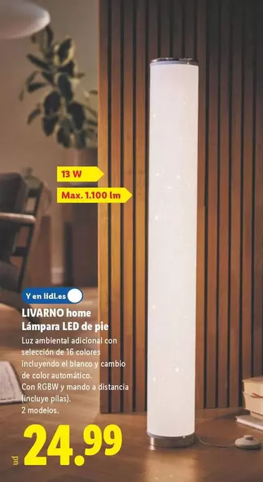 Livarno Home - Lámpara Led De Pie
