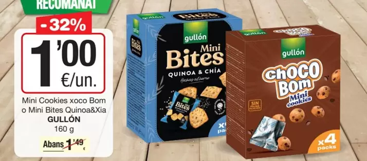 Gullón - Mini Cookies Xoco Bon O Mini Bibes Quinoa&Xixa