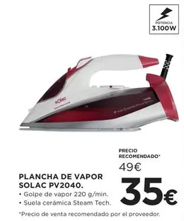 Solac - Plancha De Vapor Pv2040