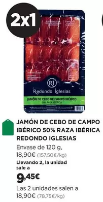 El Corte Inglés - Jamón De Cebo De Campo Ibérico 50% Raza Ibérica Redondo Iglesias