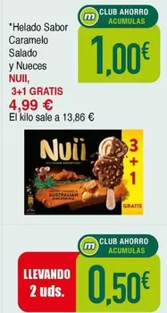 Nuii - Helado Sabor Caramelo Salado Y Nueces