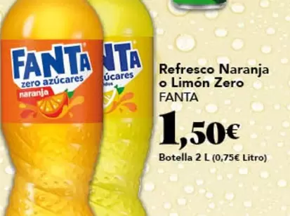 fanta - Refresco Naranja O Limon Zero