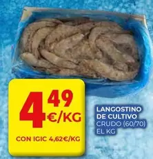 Langostino De Cultivo Crudo