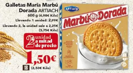 Artiach - Galletas María Marbú Dorada