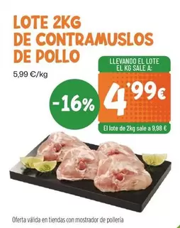 Lote 2kg De Contramuslos De Pollo
