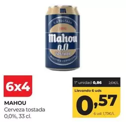 Mahou - Cerveza Tostada 0,0%