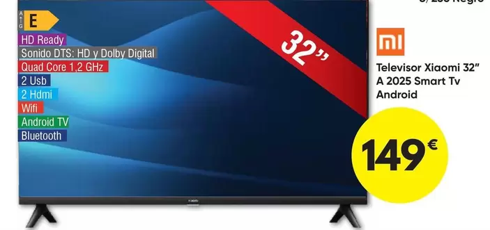 Xiaomi - Televisor 32" A 202s Smart Tv Android