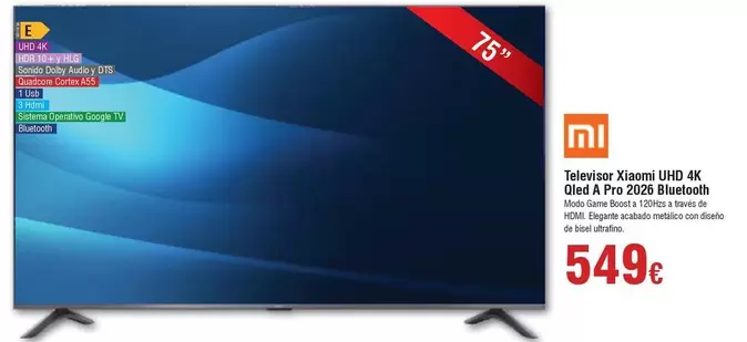 Xiaomi - Televisor Uhd 4k Olea