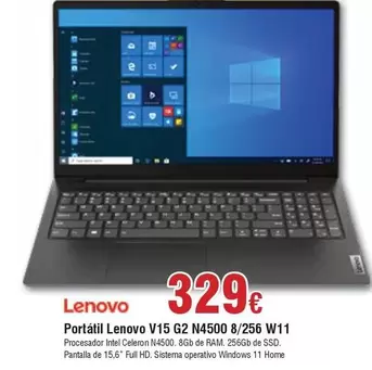 Lenovo - Portatil V15 G N4500 8/256 W11