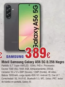 Samsung - Móvil  Galaxy A56 5g 8/256 Negro