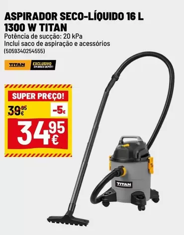 Titan - Aspirador Seco-liquido 16 L 1300 W