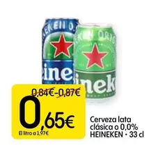 Heineken - Cerveza Lata Clásica O 0,0%