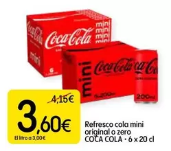 Coca-Cola - Refresco Cola Mini Original O Zero