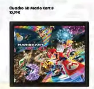 Super Mario - Cuadro 3D Mario Kart 8