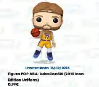 Funko - Figura Pop NBA: Luka Dončić 2025 Icon Edition Uniform