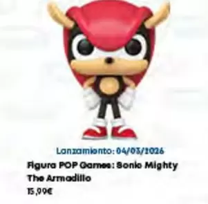 Funko - Figura Pop Games: Sonio Mighty The Armadillo