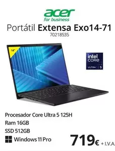 Acer - Portatil Extensa Exo14-71