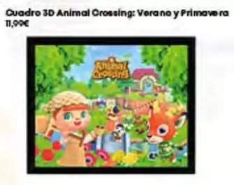 Cuadro 3d Animal Crossing: Verano Y Primavera