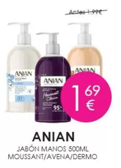 Anian - Jabon Manos Moussant/ Avena/ Dermo
