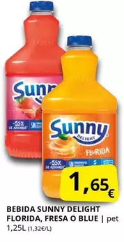 Sunny - Bebida Delight Florida, Fresa O Blue