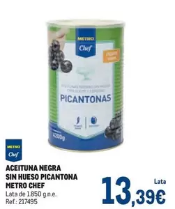 chef select - Aceituna Negra Sin Hueso Picantonas