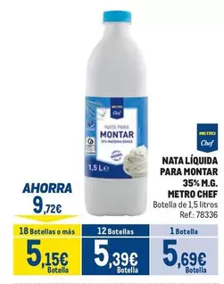 chef select - Nata Liquida Para Montar 35% M.g.