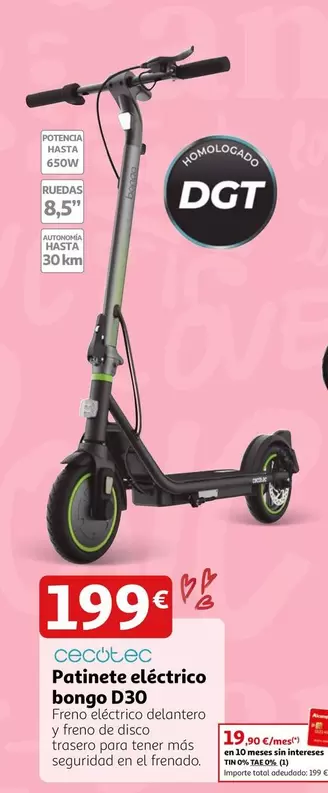 cecotec - Patinete Eléctrico Bongo D30