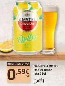 Amstel - Cerveza Radler Limon
