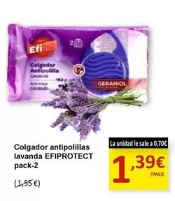 Efiprotect - Colgador Antipolillas Lavanda