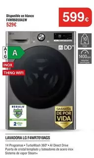 LG - Lavadora F4wr7010ags