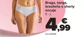 Braga Tanga Brasilena O Shorty Encaje