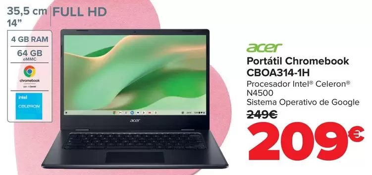 Acer - Portatil Chromebook CBOA314-1H