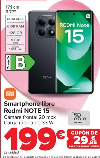 Xiaomi - Smartphone Libre Redmi Note 15